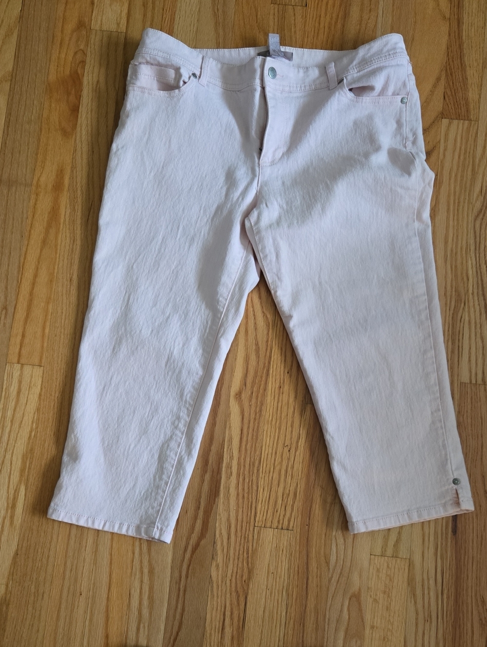 Chico's Women's Light Pink Crop Jeans, Size 1.5